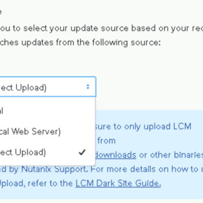 Nutanix LCM Dark site